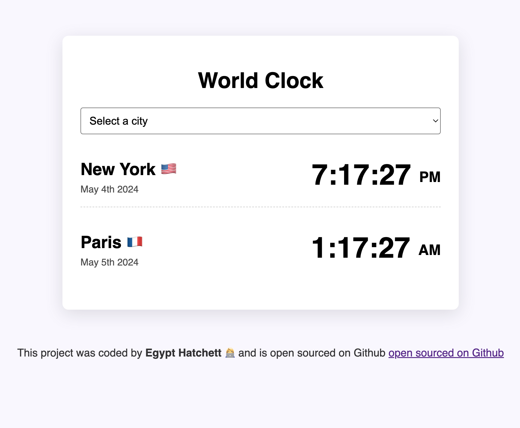 Clock App Preview