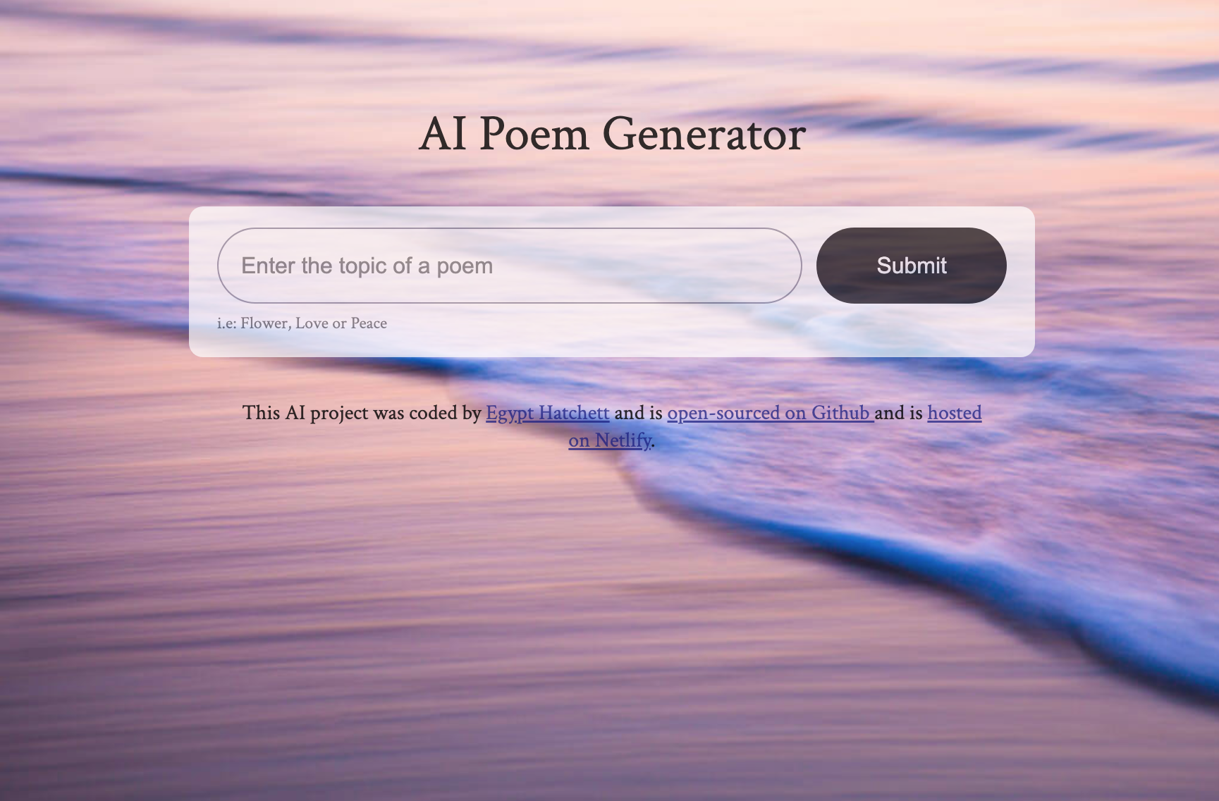 Poem Generator Preview